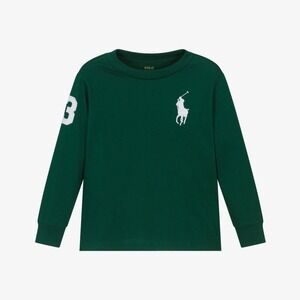 Polo Ralph Lauren Kids Green Long Sleeve Big Pony T-Shirt Size 7 130 Big Pony 3